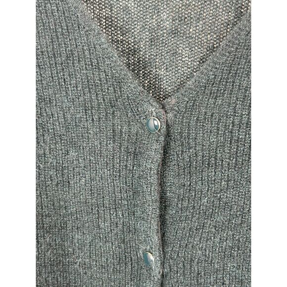 Sezane Women's Sz M Barry Cardigan Green Sweater Mohair Blend Alpacha - Picture 5 of 5